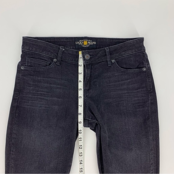 Lucky Brand Black Lolita Ankle Capri Mid Rise Distressed Raw Hem Jeans, 4 - Picture 11 of 15